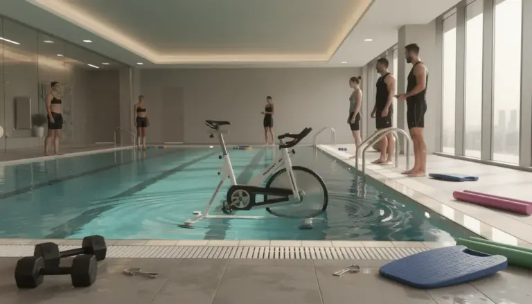 aquabike immerge test piscine interieure moderne