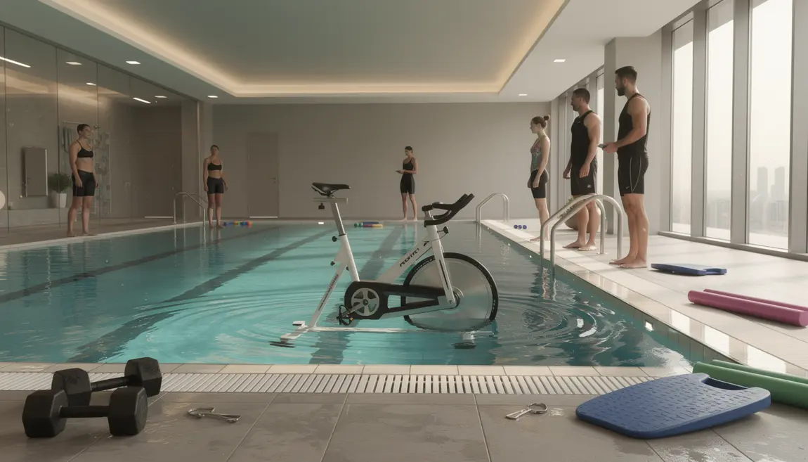 aquabike immerge test piscine interieure moderne