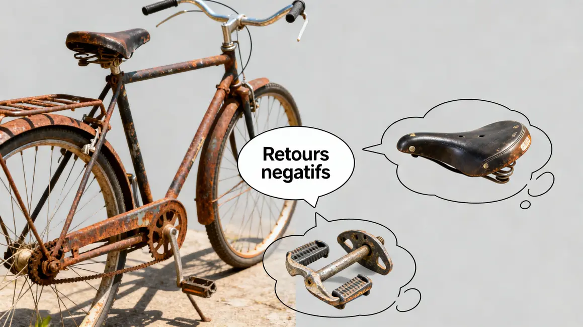 retours negatifs aquabike inconfort selle usure pedales