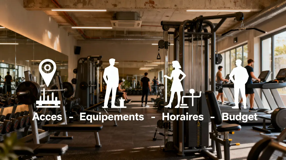 Tableau critères salles de sport Grenoble équipements horaires budget