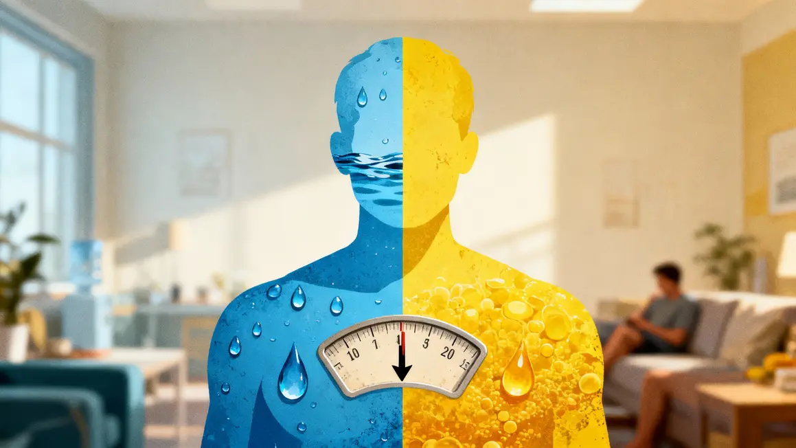 Perte de poids rapide corps eau glycogene graisse