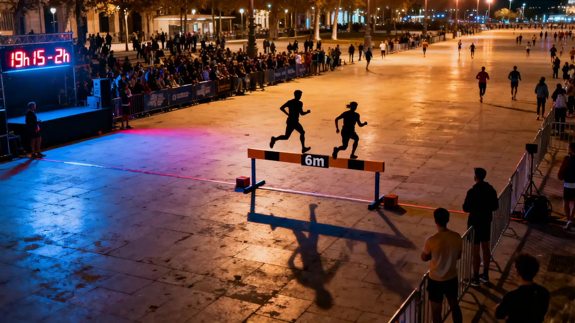 Parcours sportif nocturne Ninja Warrior Cannes 2025