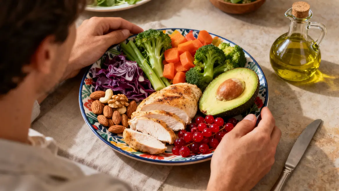 assiette proteinée légumes nutrition perte masse grasse