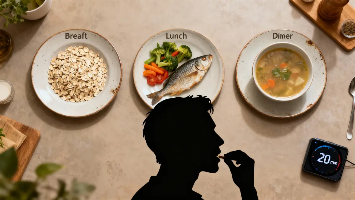 Repas stable mastication perte de poids