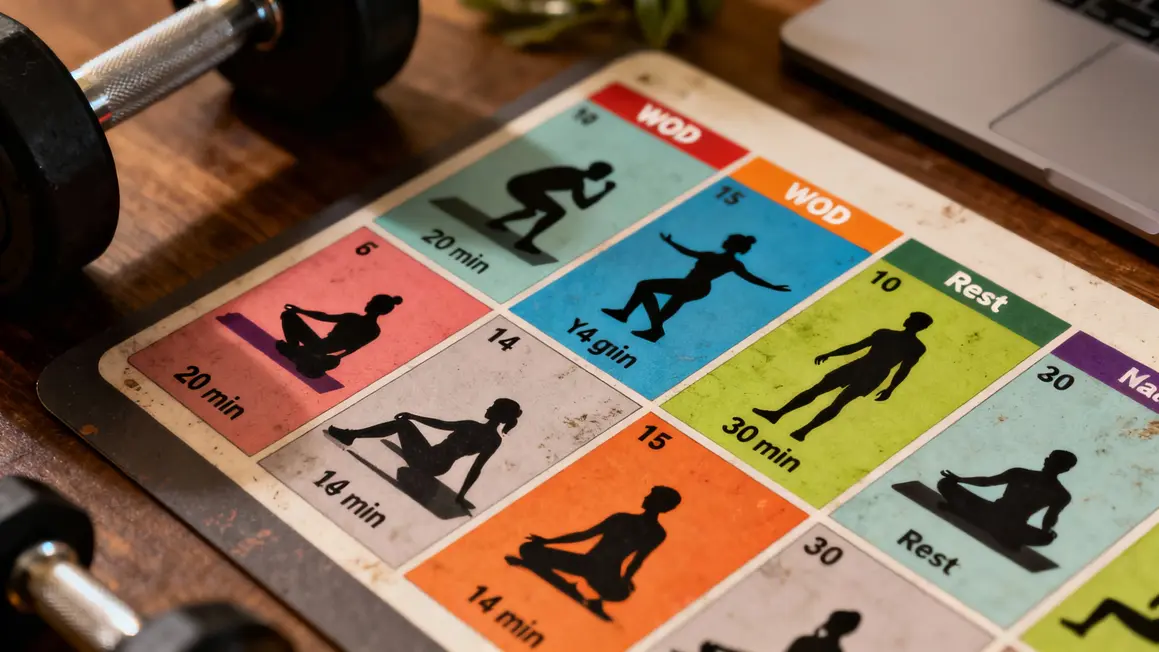 Tableau programme WOD poids de corps semaine