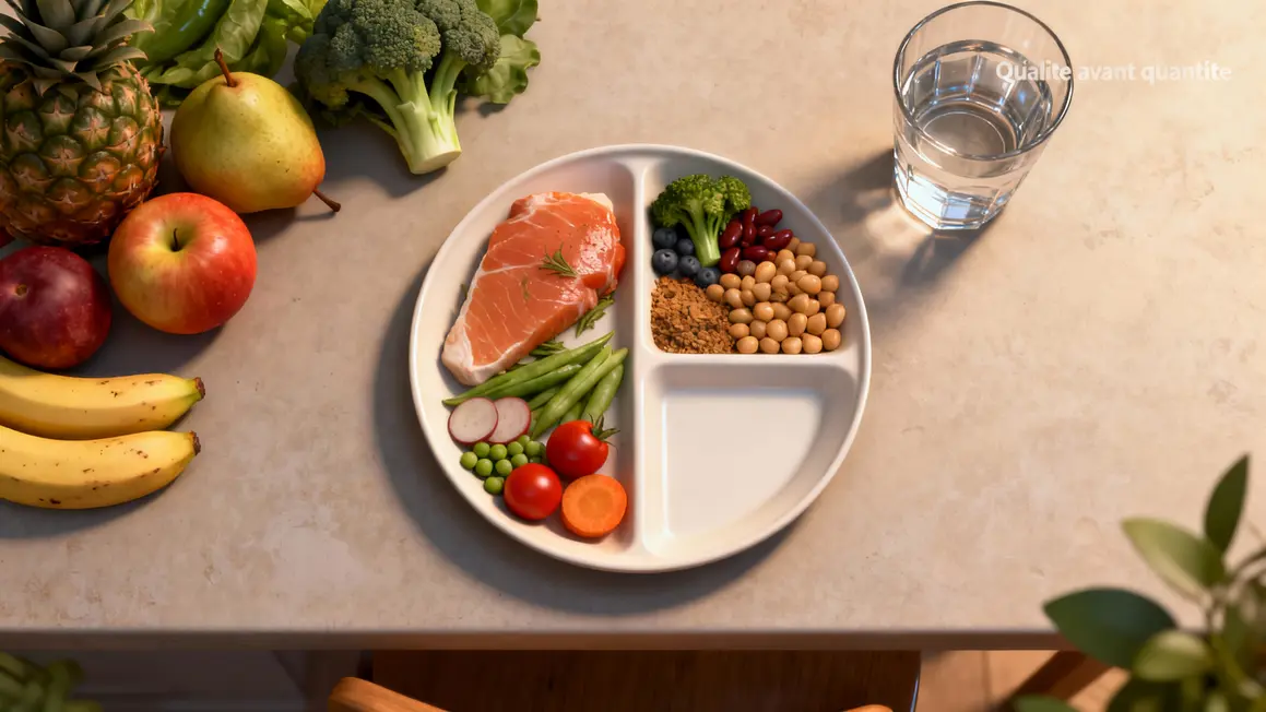 Assiette rééquilibrage alimentaire perte de poids rapide