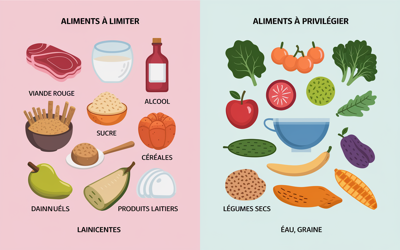 acide lactique aliments a eviter aliments limitants et privilegies