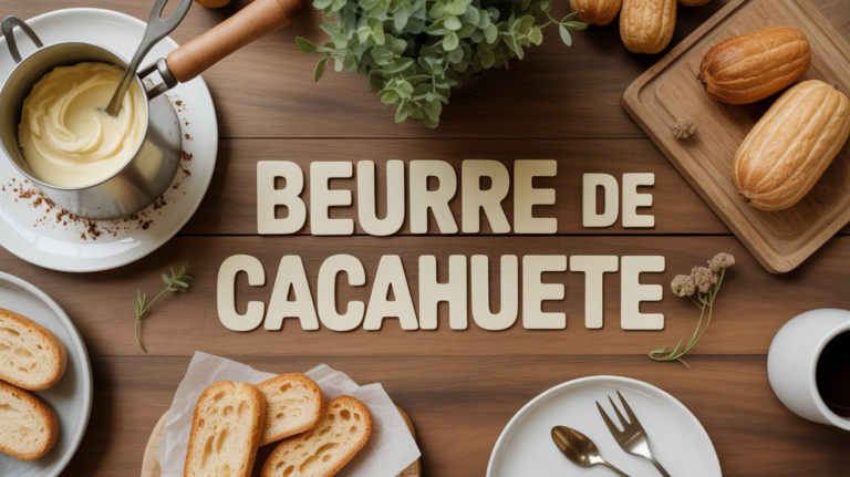 beurre de cacahuète healthy tartine table bois clair