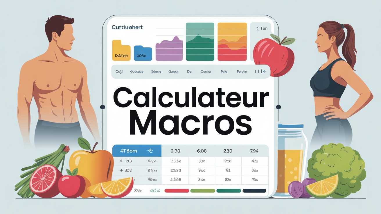 Vue stylisée calculateur de macros gratuit homme femme