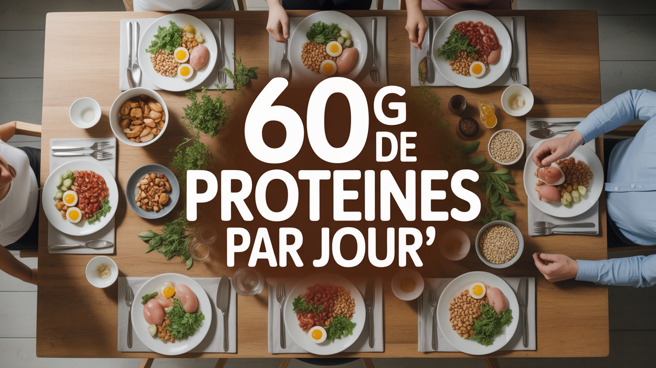 table avec repas equilibré pour comment manger 60 g de proteine par jour