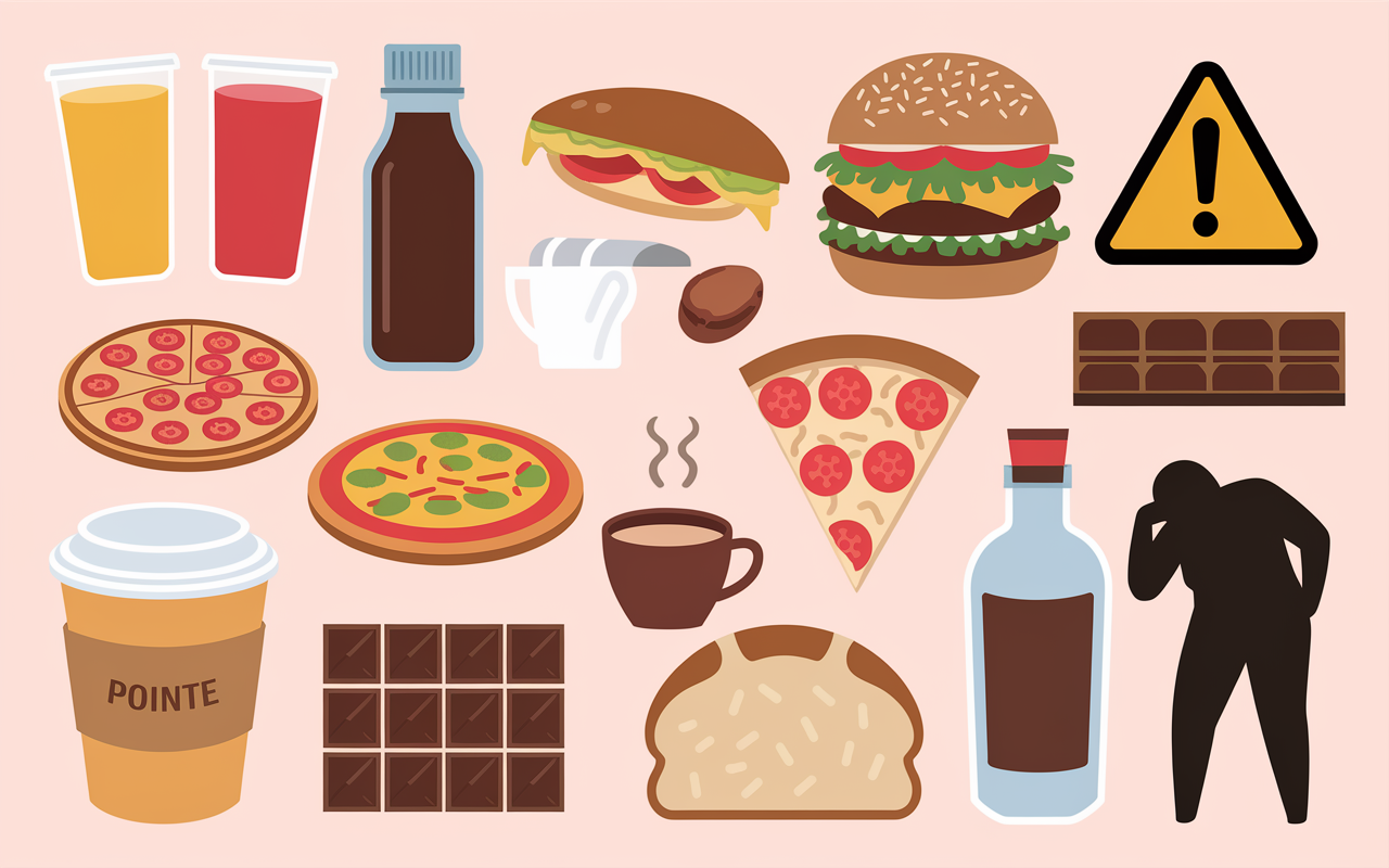 cortisol aliment a eviter liste aliments pictogramme