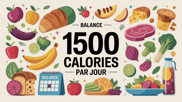 Affiche menu 1500 calories par jour