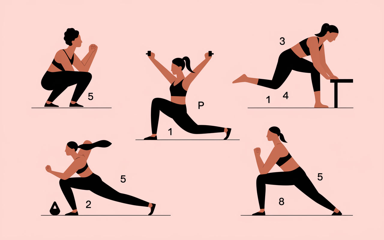 meilleurs exercices muscler fesses et cuisses illustration