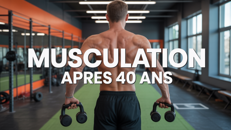 musculation homme 40 ans salle haltères silhouette