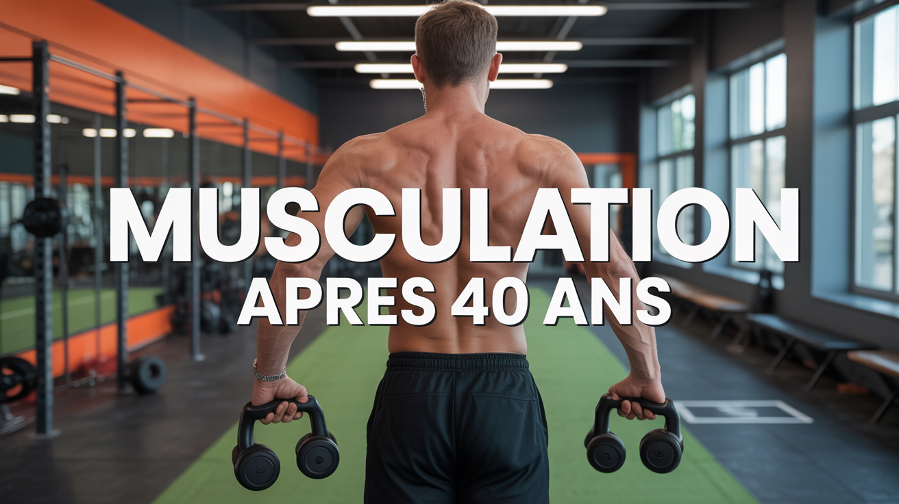 musculation homme 40 ans salle haltères silhouette