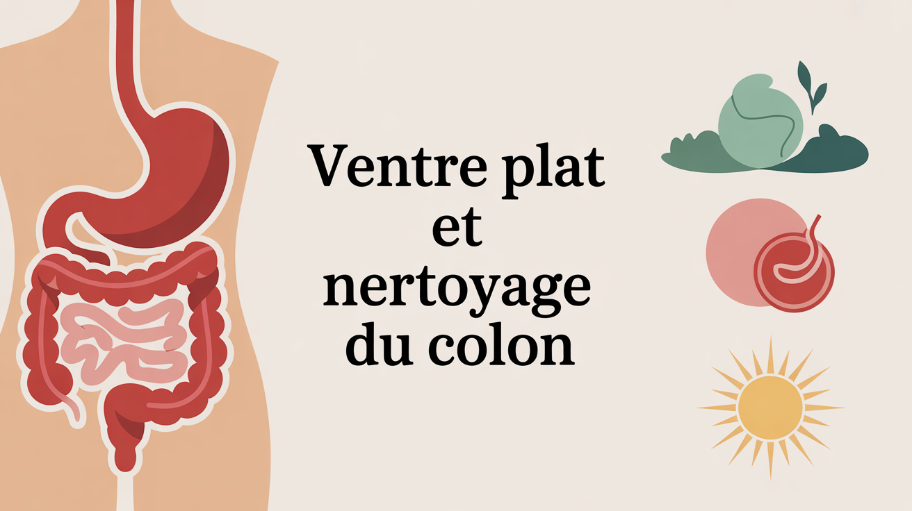 Illustration nettoyage du côlon et perte de poids abdomen