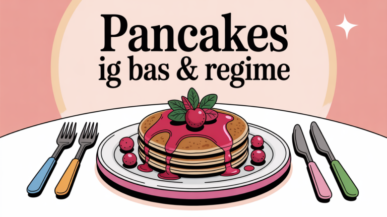 pancake regime avec fruits rouges sur table