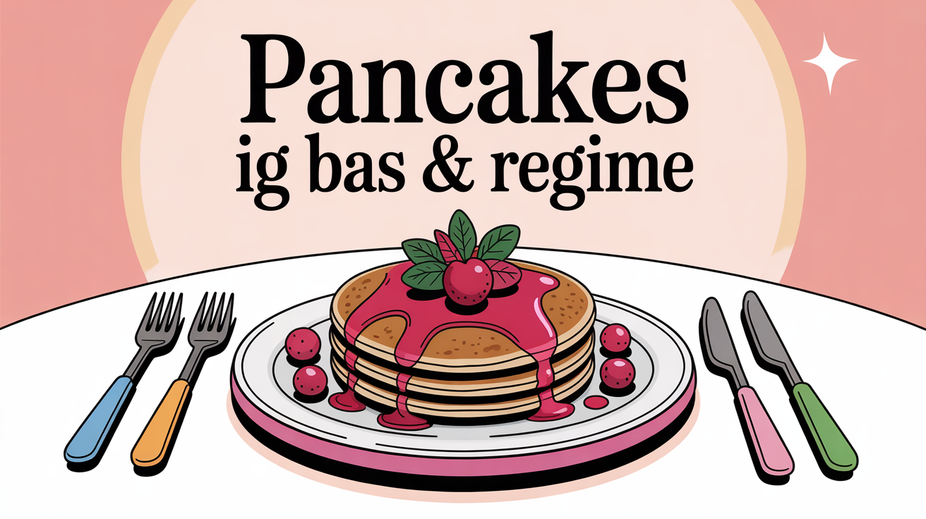 pancake regime avec fruits rouges sur table