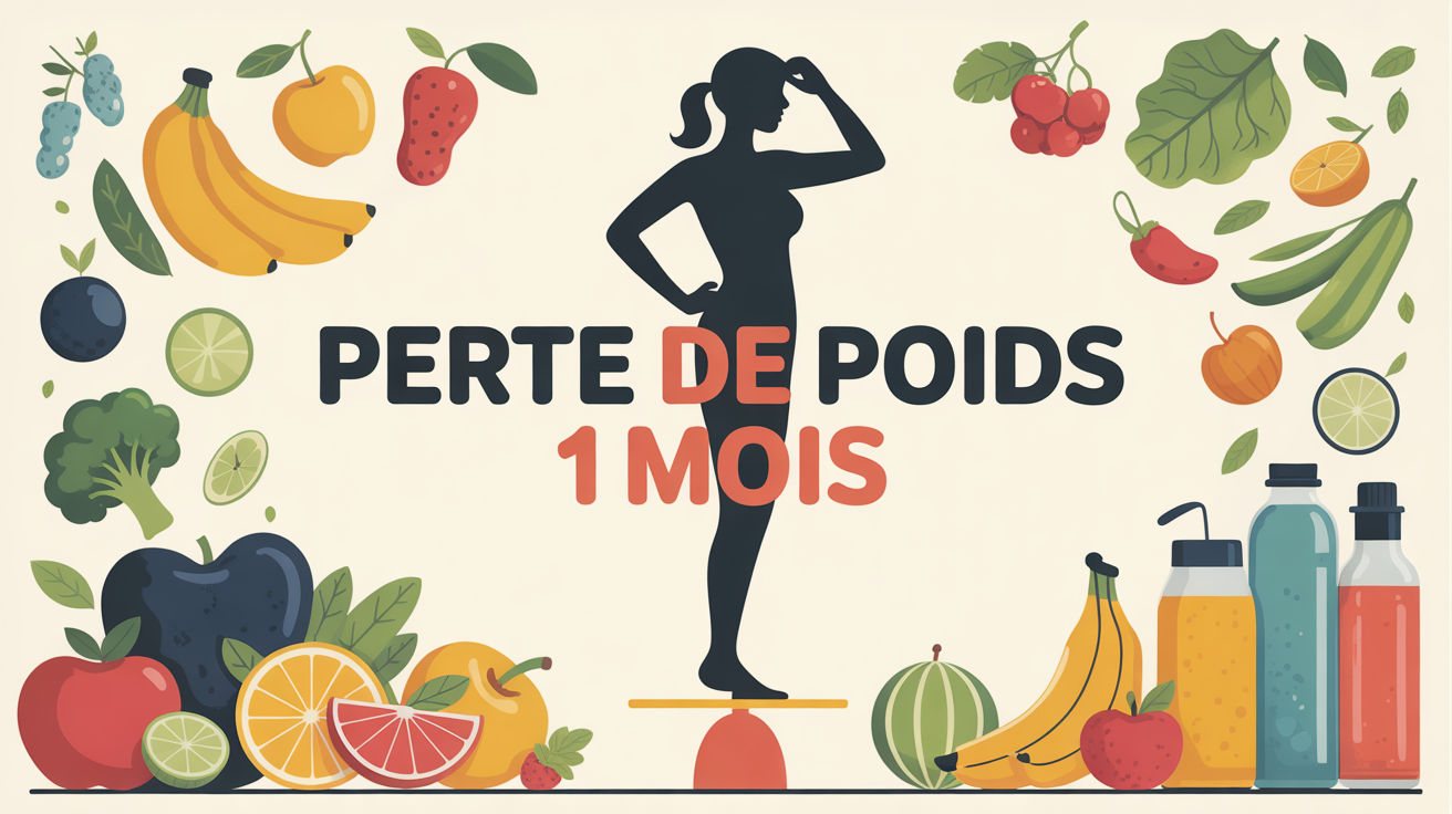 perdre du poids en 1 mois image motivante balance fruits