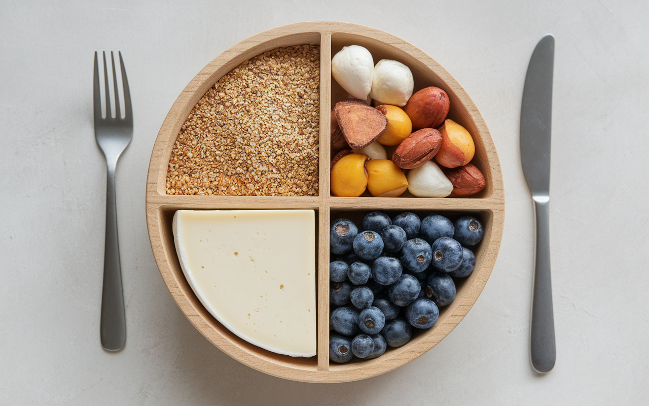 composition visuelle petit dej équilibré recette