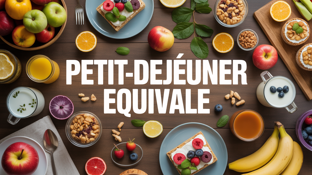 assortiment petit dej équilibré recette table