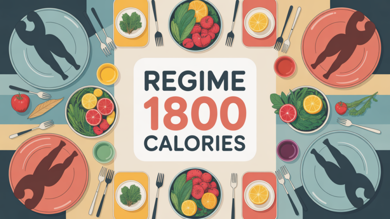 Plan coloré et moderne 1800 calories par jour