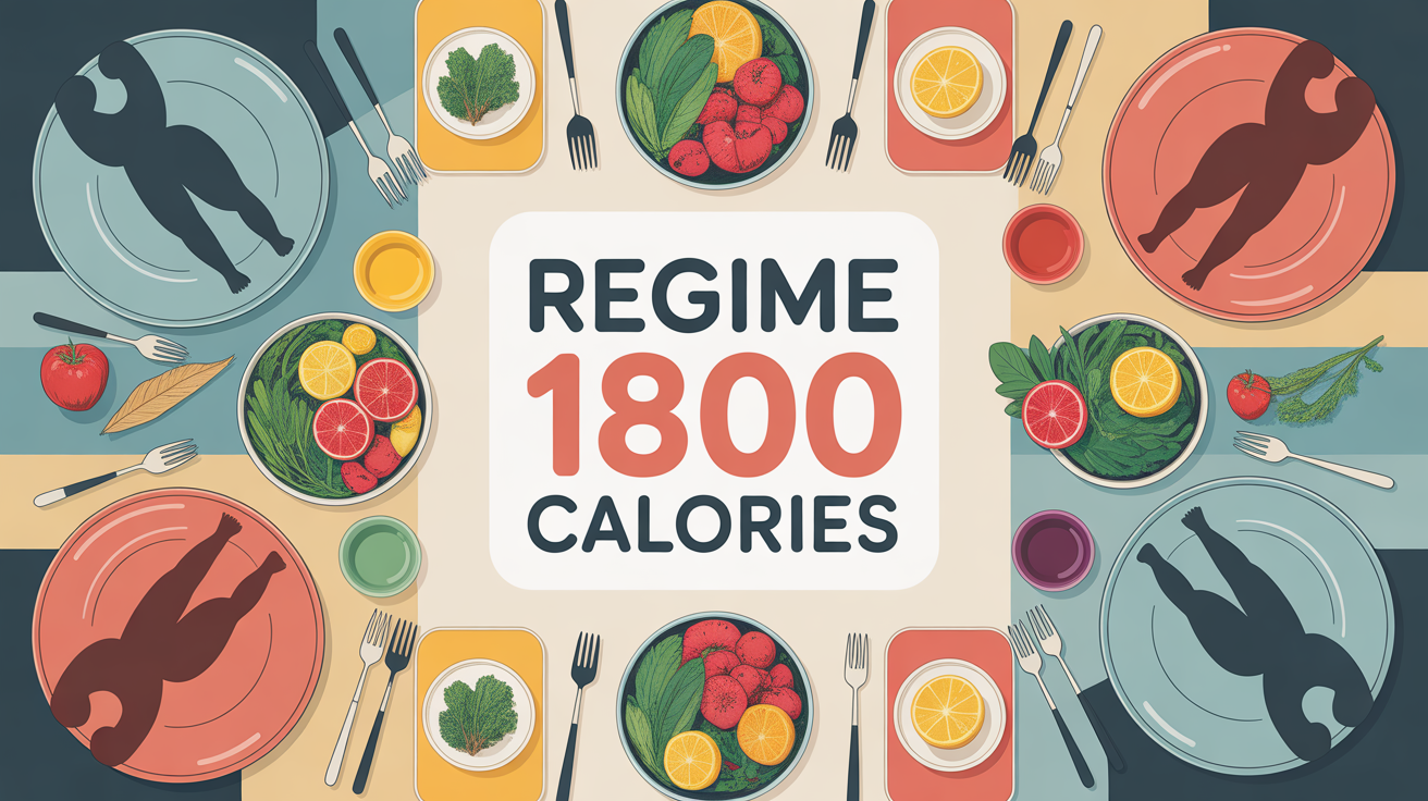 Plan coloré et moderne 1800 calories par jour