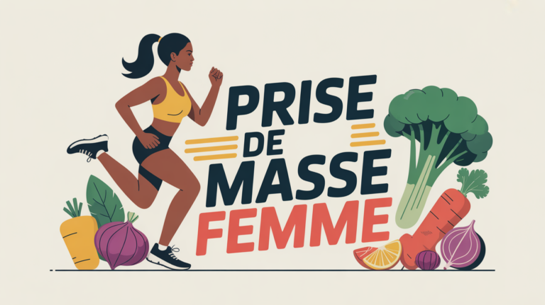 prise de masse femme illustration dynamisme haltères