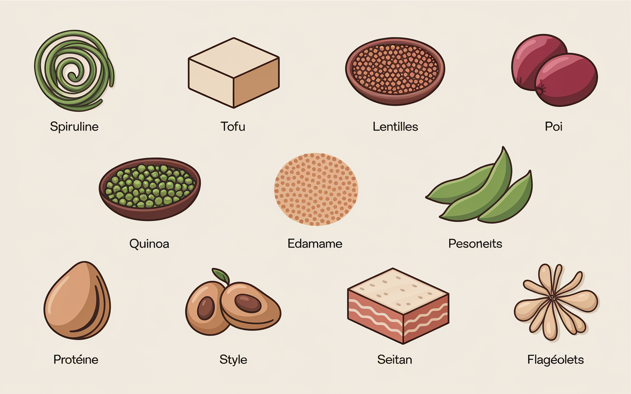 Tableau top 10 aliments proteines vegetales pour maigrir