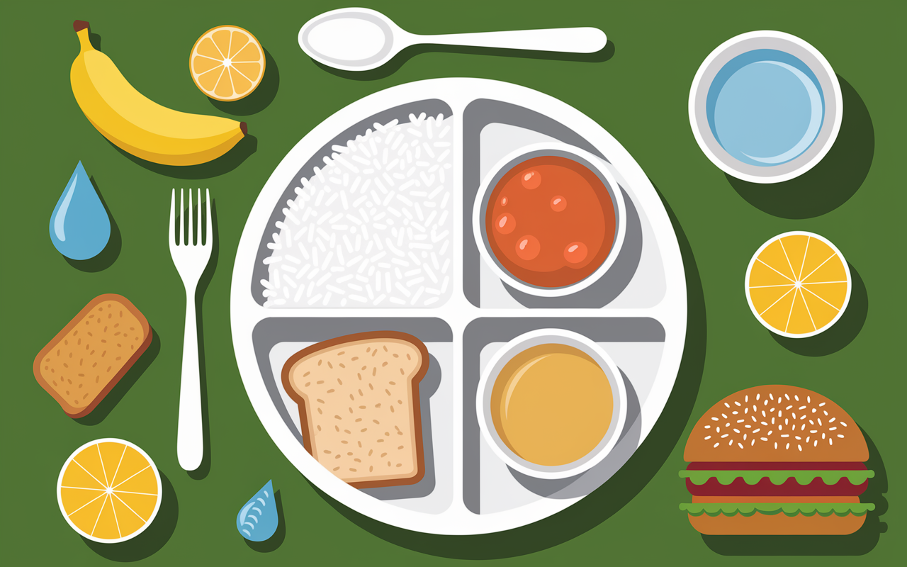 assiette aliments que manger quand on est malade