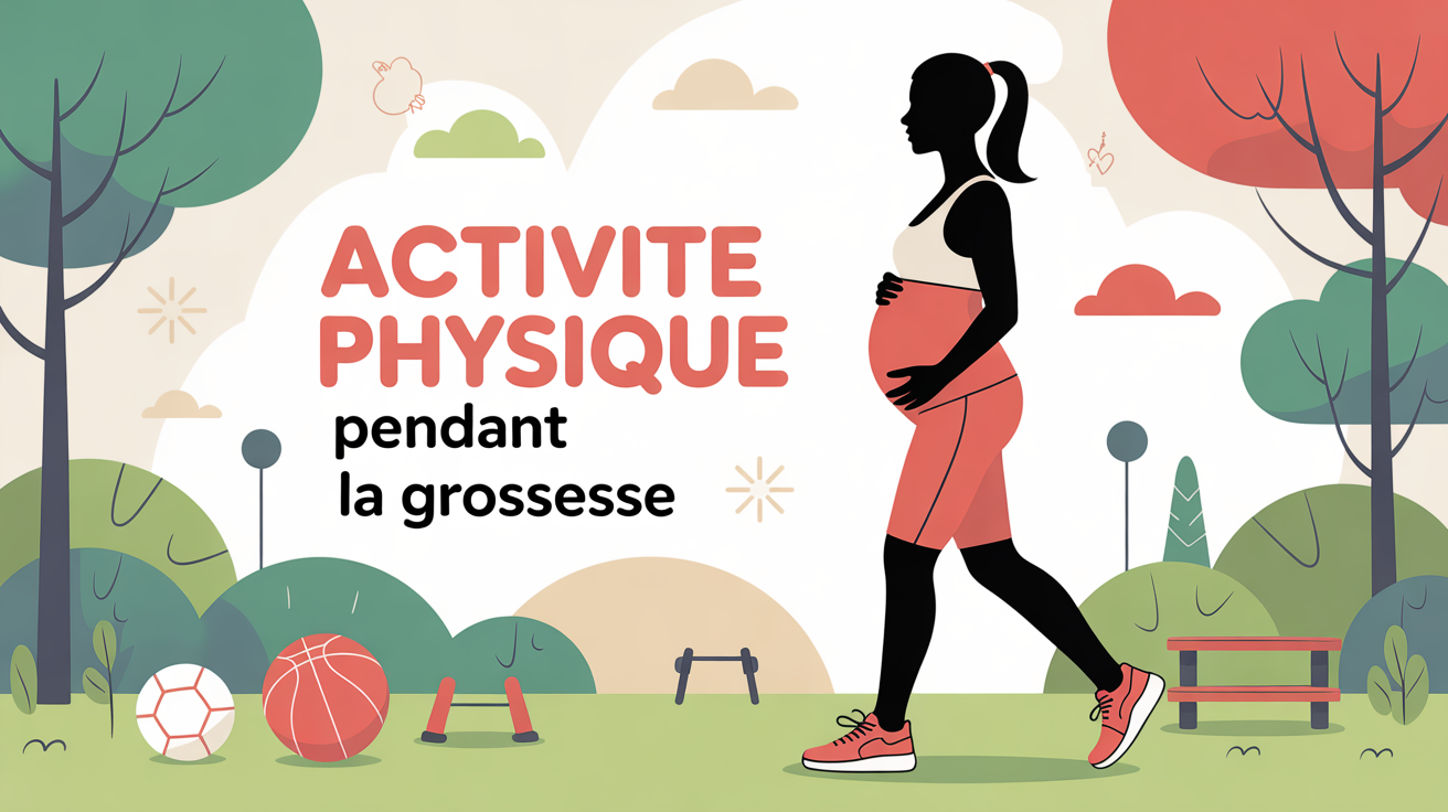 Visuel sport grossesse 1er trimestre silhouette femme enceinte parc