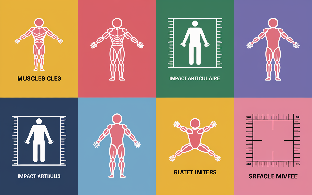Tableau comparatif appareil de sport qui fait travailler tout le corps