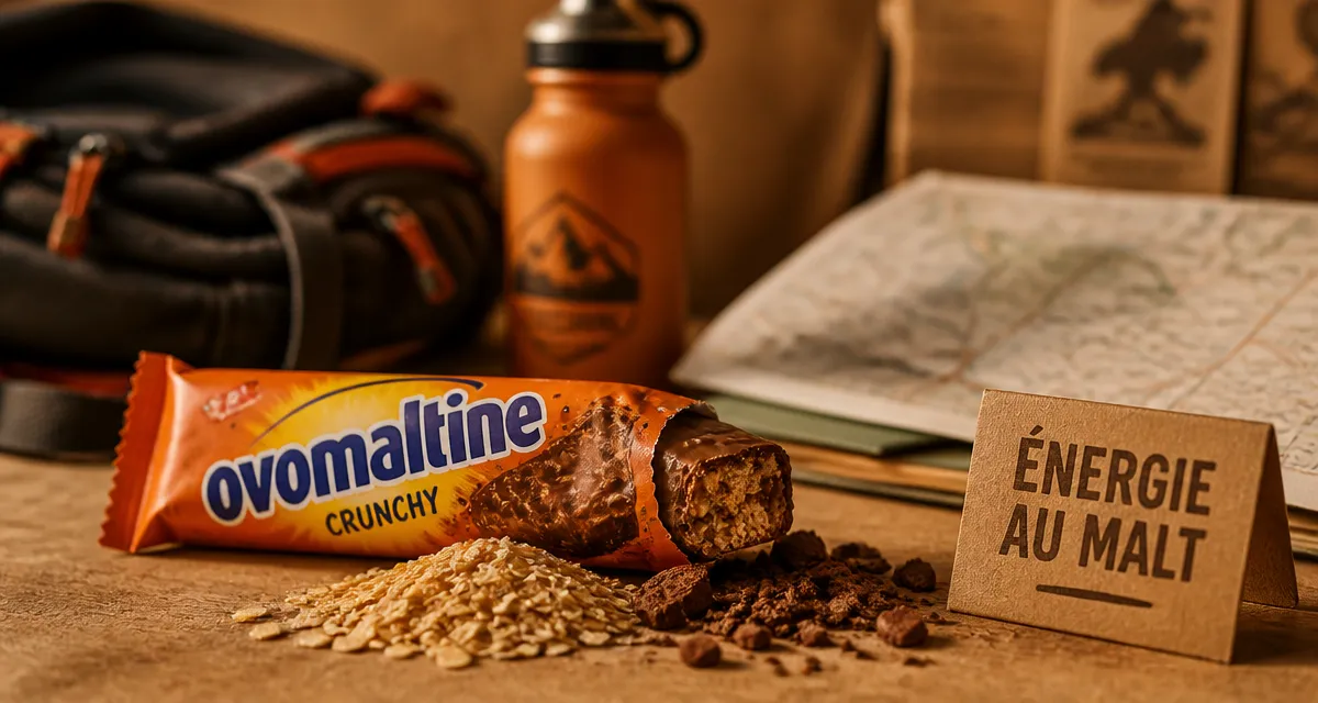 Barre Ovomaltine bienfaits : énergie au malt, flocons de cacao et malt