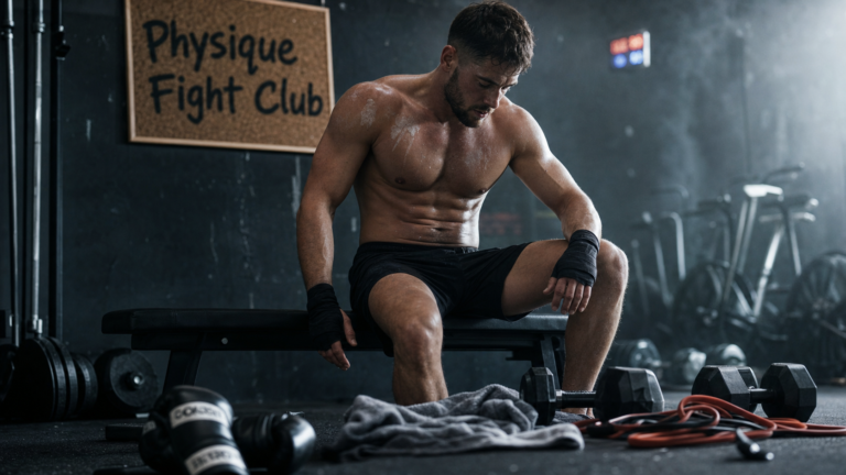 Brad pitt fight club body : torse très sec 5% de graisse