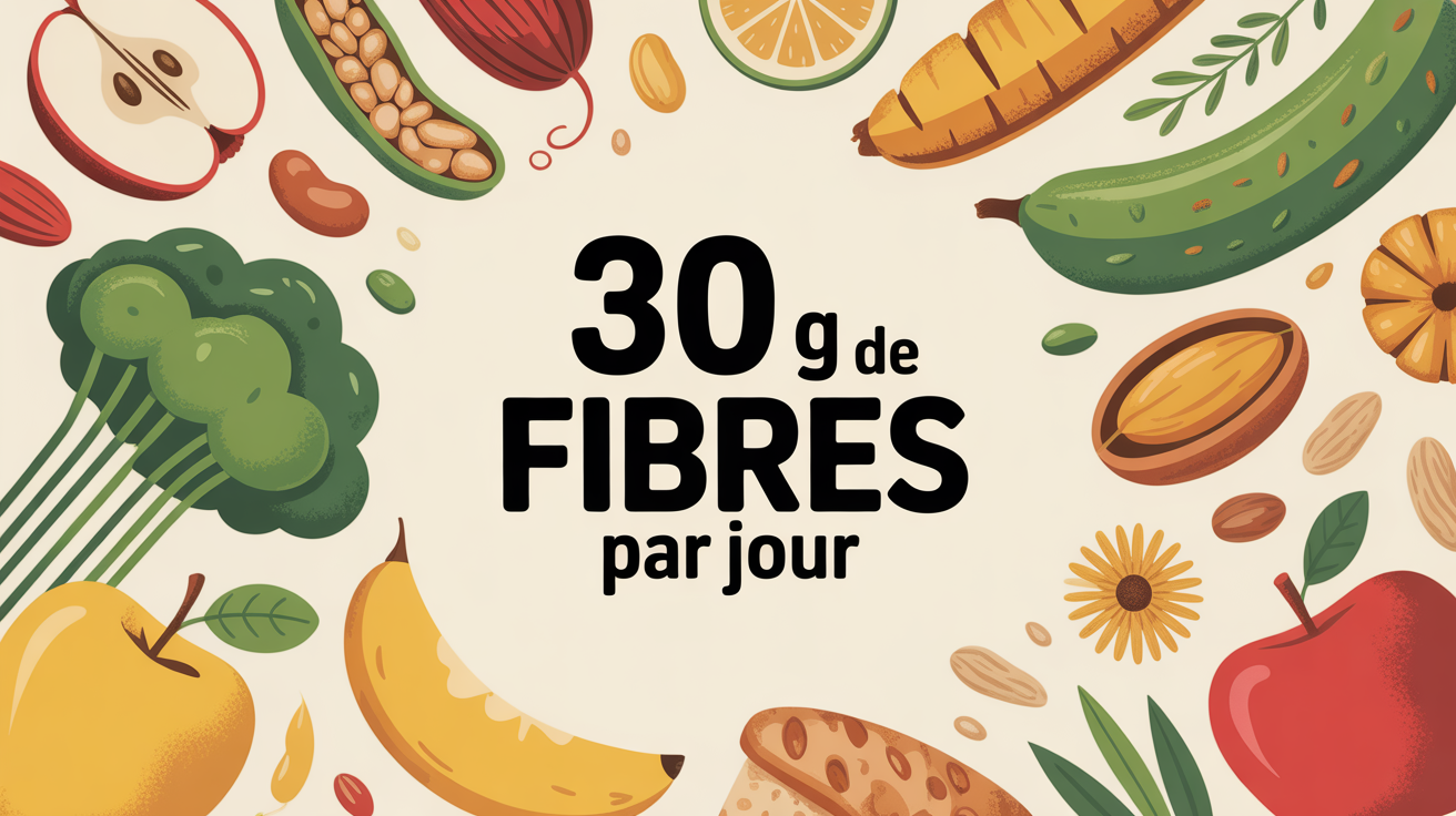 illustration aliments riches combien de gramme de fibre par jour