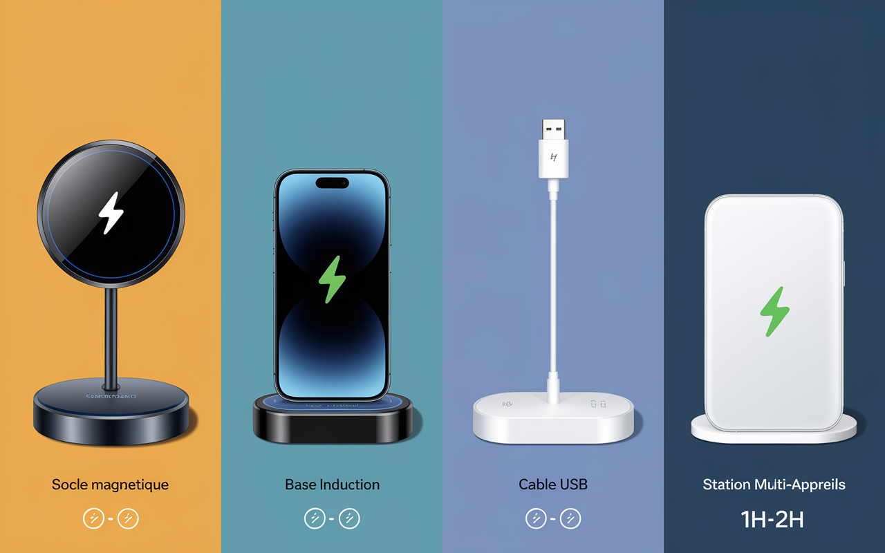 comment charger une montre connectée avec différents chargeurs