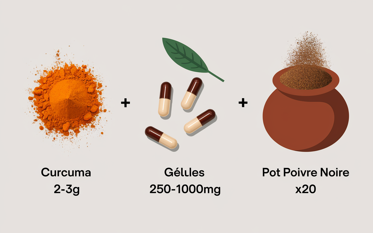 Bocaux curcuma poivre compléments perte de poids