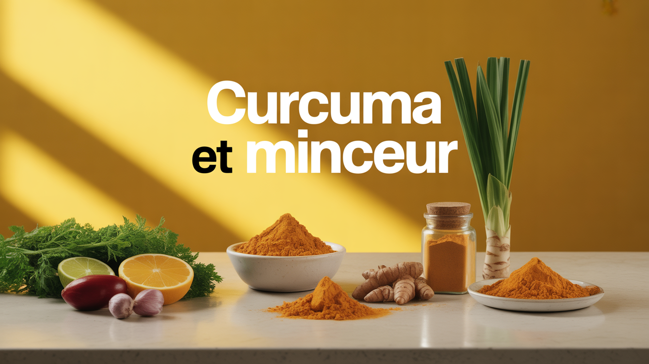 Table avec curcuma et aliments pour curcuma et perte de poids