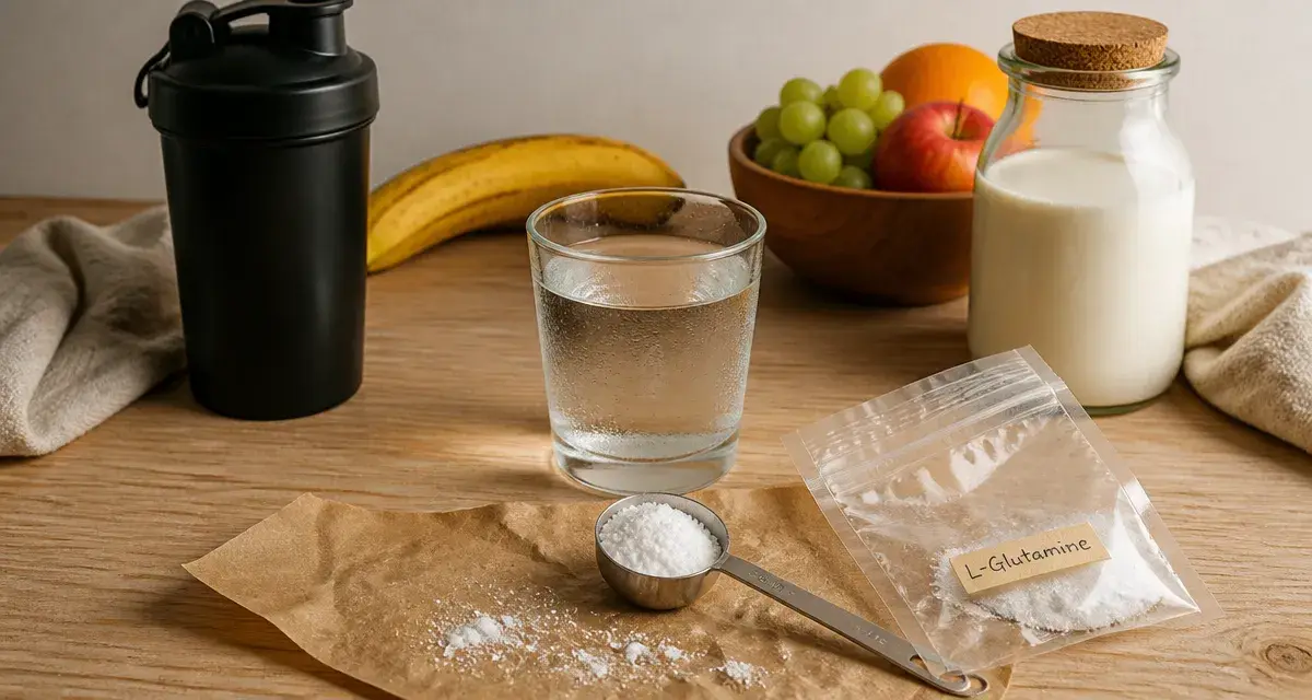 L glutamine en poudre, 5 g par jour pour récupération et intestin