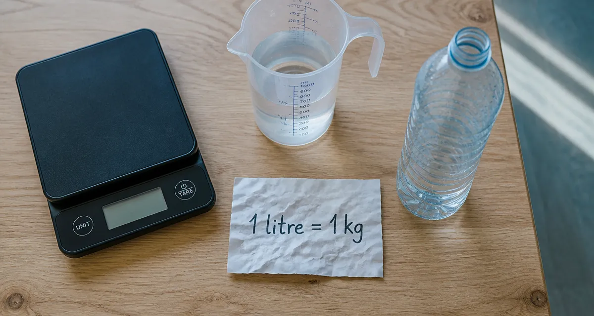 Litres d’eau : 1 litre eau pèse 1 kg ? (masse et volume)