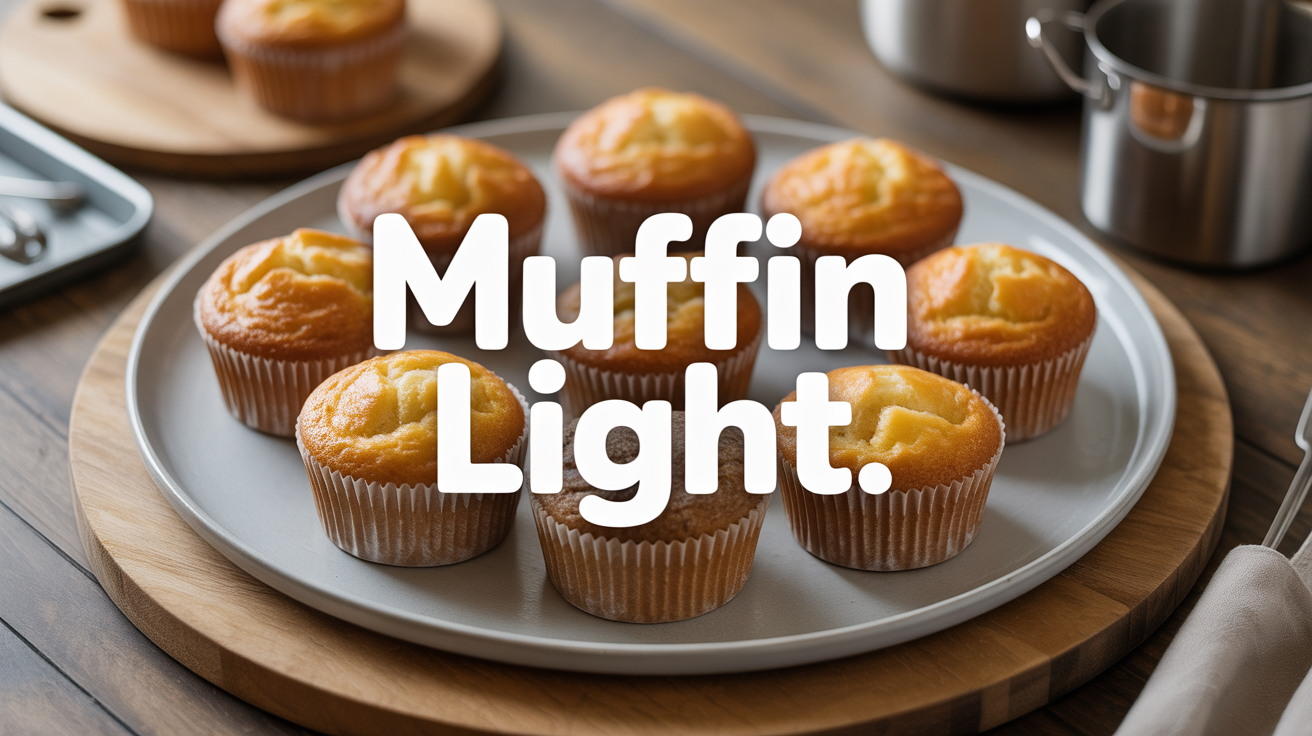 Muffin light moelleux sur assiette ambiance saine