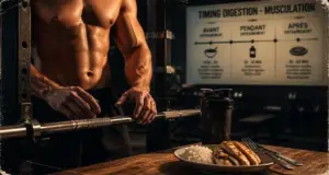 Muscu apres manger : athlète avant l’entraînement après repas