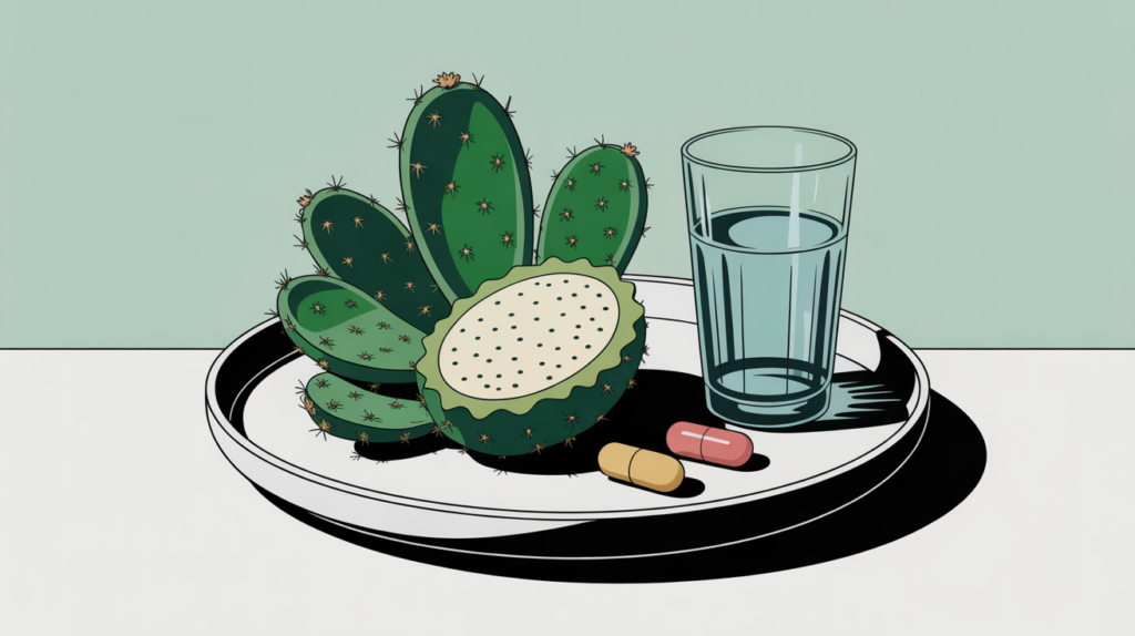 nopal avant ou apres le repas illustration coupe faim