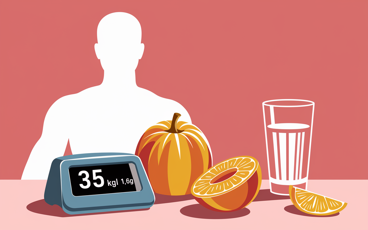 Pamplemousse pour le regime avec balance et calorie