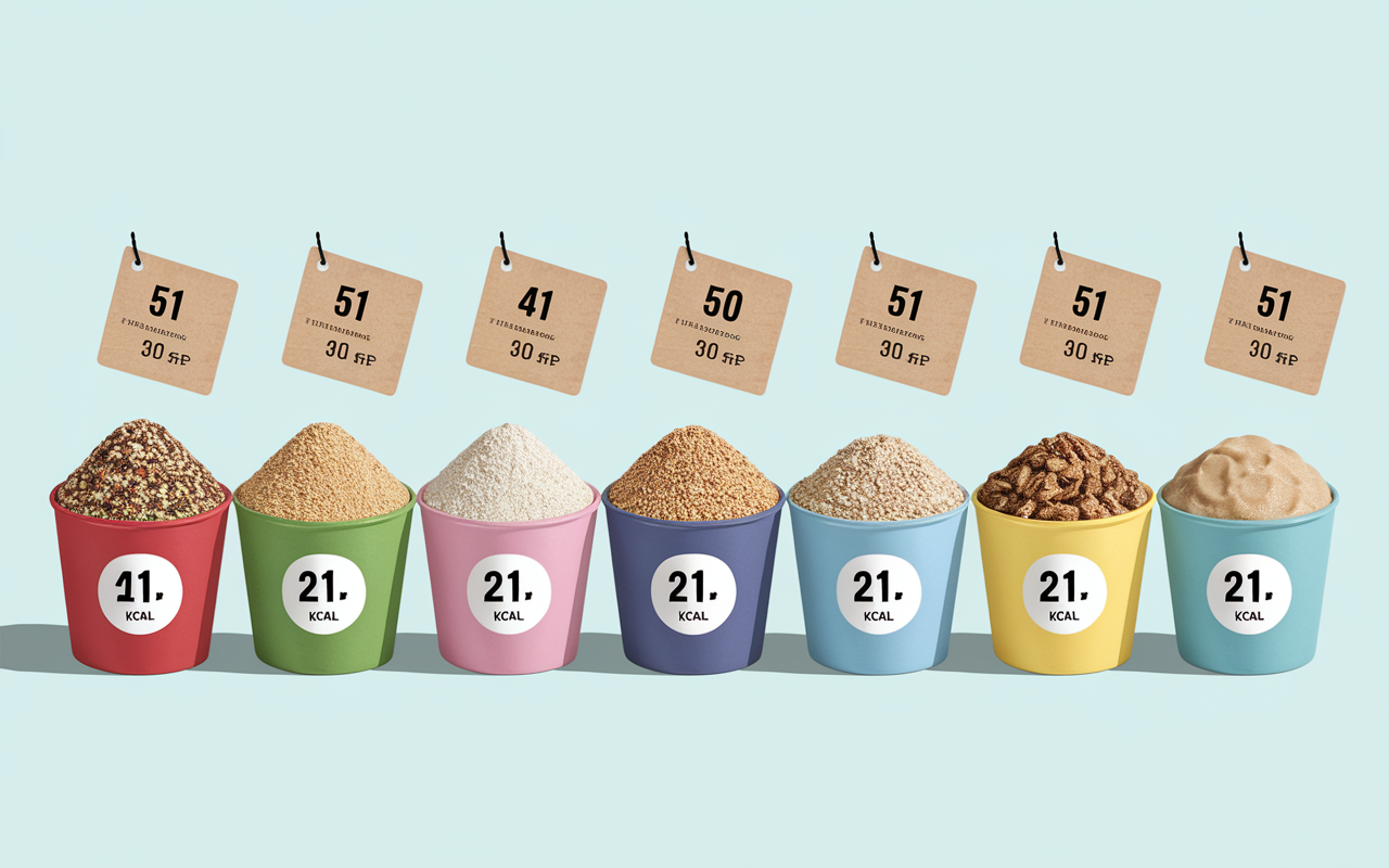 Comparatif quantité calories farine quelle est la farine la moins calorique