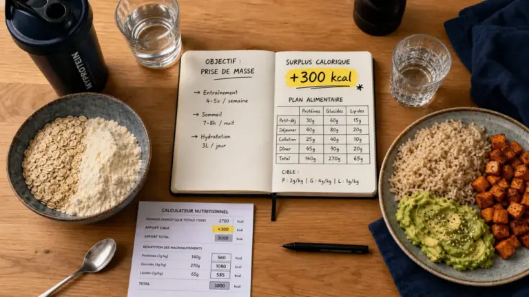 Alimentation prise de masse pour construire du muscle : plan nutrition +300 kcal