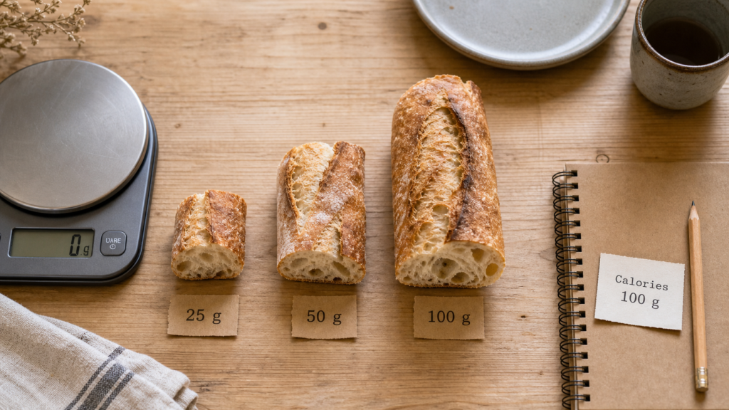 Calories baguette bread : kcal pour 100 g