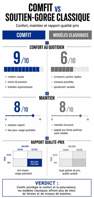 Comparatif des avantages et inconvénients du soutien-gorge Comfit pour un avis éclairé