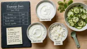 Fromage le moins calorique : fromage blanc 0% et portion contrôlée