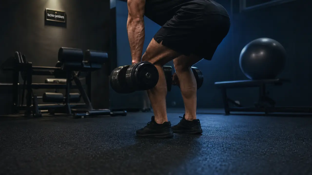 Muscler ischio jambiers : soulevé de terre roumain en salle